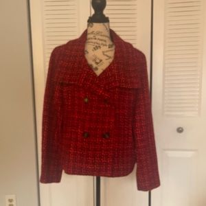 Short length suit jacket. Multicolored